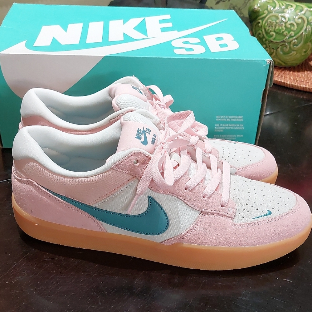 Nike SB Pink and Blue Low-Top Sneakers